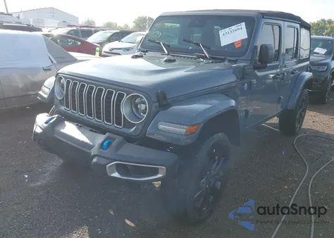 2024 Jeep Wrangler Sahara 4Xe из США, поврежденный, VIN 1C4RJXP67RW228966